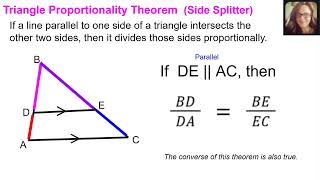 Triangle Proportionality Theorem Side Splitter