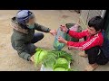 the orphan boy picking cabbage and green vegetables to sell the old lady cut thanh s hair short.