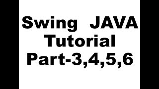 Java Swing Tutorial Part 3,4,5,6