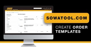 Sowa Tool Website - Order Templates