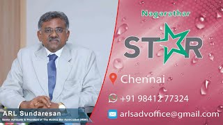 ARL Sundaresan, Senior Advocate & President of The Madras Bar Association - STAR 40, IBCN 2019