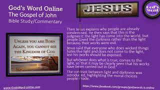 John Chapter 3: Bible Study Commentary