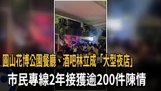 圓山花博公園餐廳、酒吧林立成「大型夜店」　市民專線2年接獲逾200件陳情－民視新聞