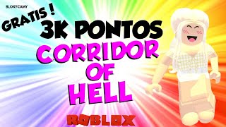 *CÓDIGO GRÁTIS* Ganhe 3000 PONTOS no CORRIDOR of HELL! CÓDIGO ROBLOX Funcionando!