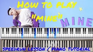 How To Play "Mine" - Piano Lesson - Bazzi