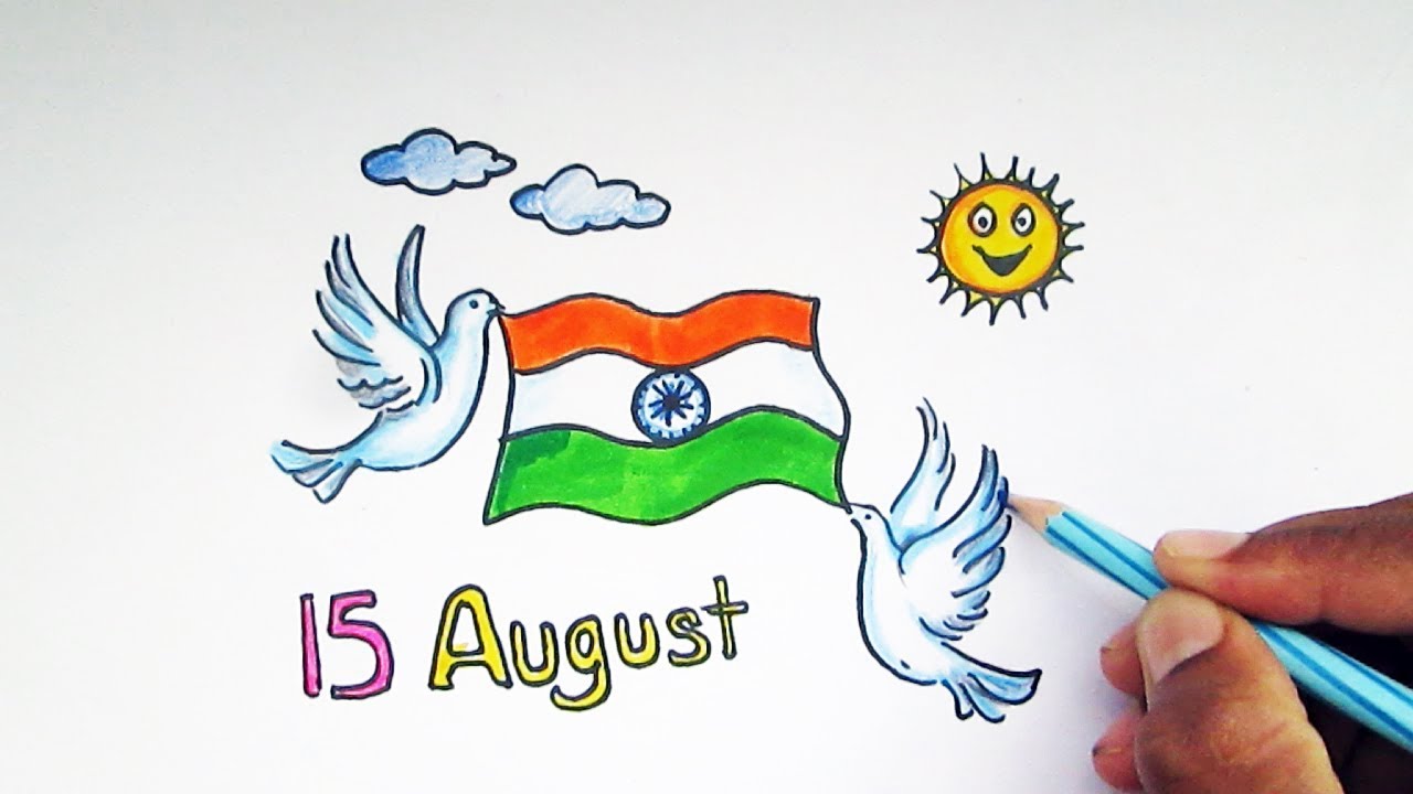 Easy Drawing For Beginners, Independence Day Drawing |Independence Day ...