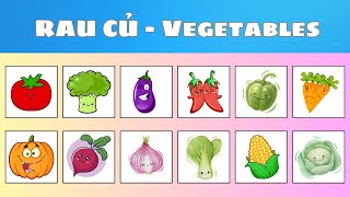 Dạy bé học tiếng Anh chủ đề: Rau củ (Vegetables) | Names of Vegetables in English | Oh Vui Kids