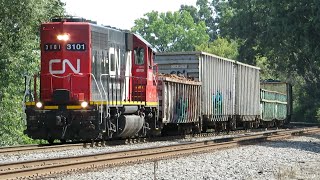 IC GP40-2R Leads CN L59581 and More CN Action! Railfanning Neenah, WI