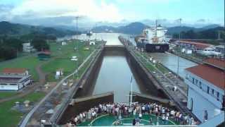 Panama Canal Full Transit in 5-minutes,  Cruzando el Canal de Panama en 5 minutos