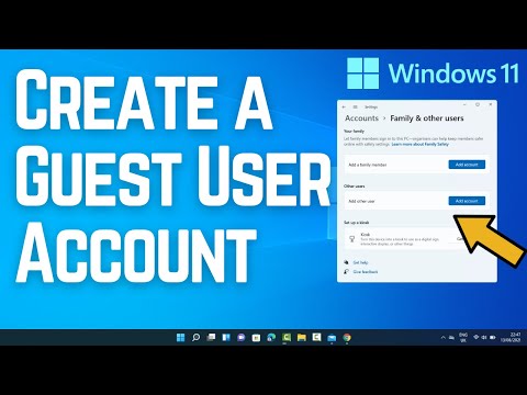 How to create a guest account in Windows 11