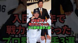 入団後1年で戦力外になったプロ野球選手3選