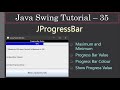 JProgressBar - Bar Color & Progress Label | Part 1 Intro | Swing Tutorial #35