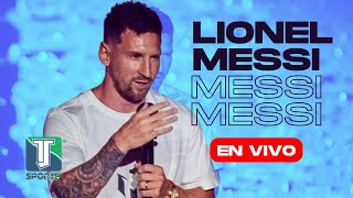 EN VIVO: La PRIMERA conferencia de prensa de Lionel Messi tras su TRASPASO al Inter Miami en la MLS