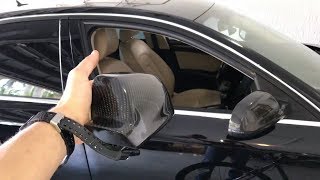 Easy Install: Audi A4 Carbon Fiber Mirror Cover Housings For B8.5 (CF parts also made for A3,S4,A5)