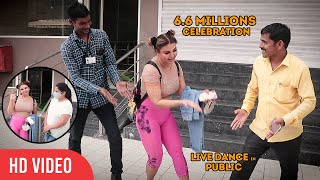 6 Million की ख़ुशी में Rakhi Sawant ने Public में लोगो के साथ किया Live Dance | Dream Mein Entry