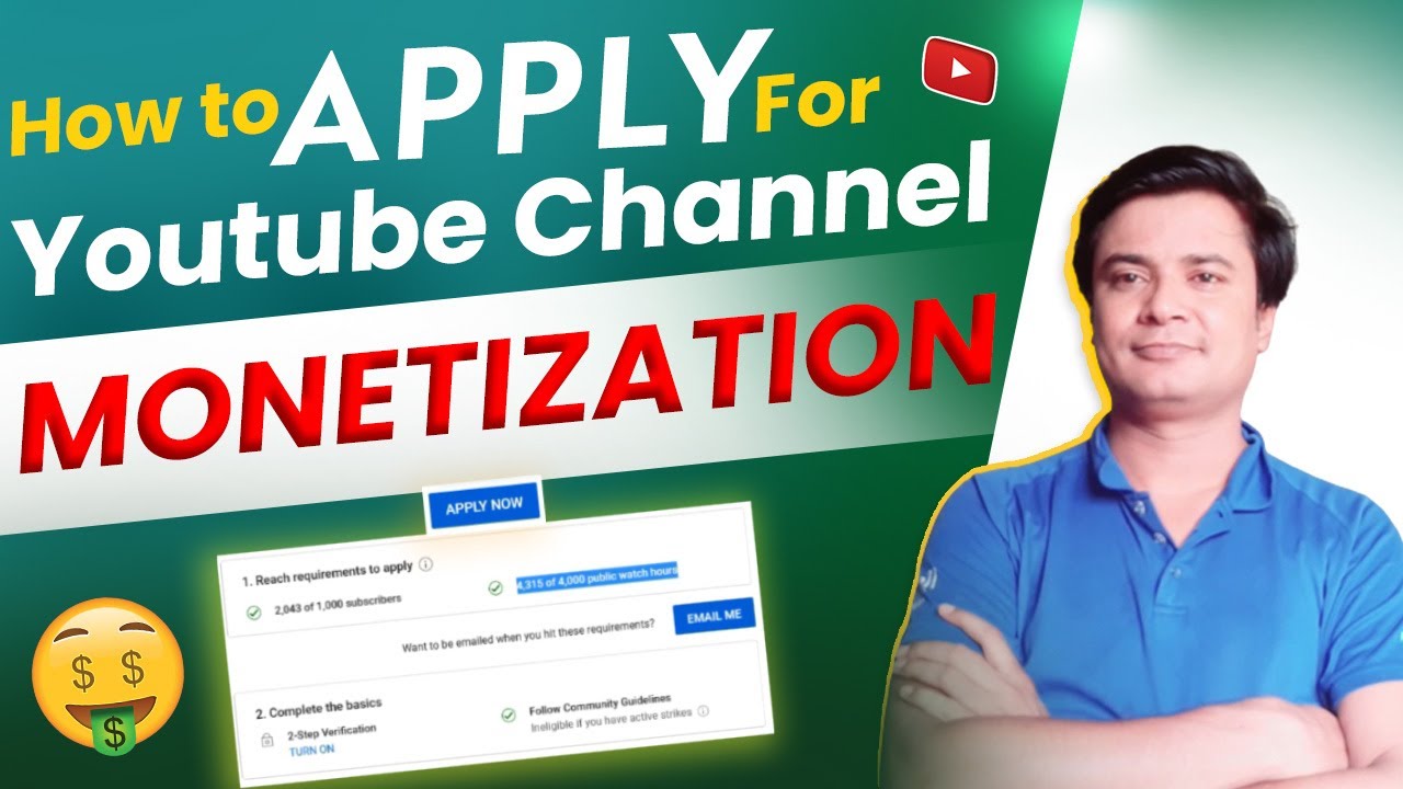 How To Apply For Youtube Channel Monetization Create Adsense Account