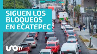 Continúa bloqueo en Ecatepec; autoridades y trabajadores no llegan a acuerdo