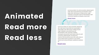 Animated Read More / Read Less Button in React