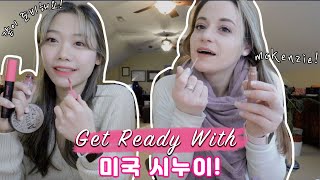 켄지의 첫 출연💓| Getting Ready with my Sister in Law! Korean make up vs American make up ! 비하인드 스토리 대방출 !