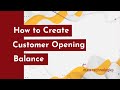 How to Create a Customer Opening Balance - Mass Auto Workshop Management Software Dubai