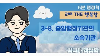 [5분행정학] ☘️Theme3-8. 중앙행정기관의 소속기관 /#김규대행정학