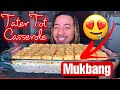 TATER TOT CASSEROLE MUKBANG ( SHOUT OUT TO @InTheKitchenWithGinaYoung Vlogmas 17