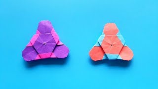 折纸王子教你折纸三角指尖陀螺，简单易学，动手动脑 origami easy tutorial 折り紙 簡単教程