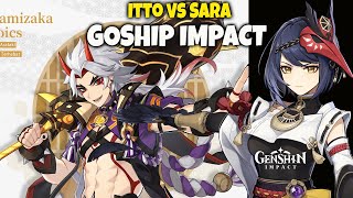 GOSHIP Impact - Itto vs Sara & Karakter Hent*i Terpopuler Genshin 🤣