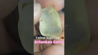 Young Yellow Sapphire Rough Gemstone  🇱🇰 |පුෂ්පරාග මැණික් ගලක්# srilankangems#shortvidieo #sapphire