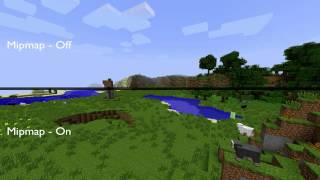 Minecraft Mipmap Off vs On