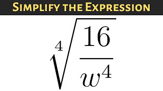Simplify the Expression: Fourth Root of 16/w^4