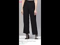 sassafras women black parallel trousers myntra myntrahaul youtubeshorts youtube shorts shopping