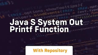 java s system out printf function