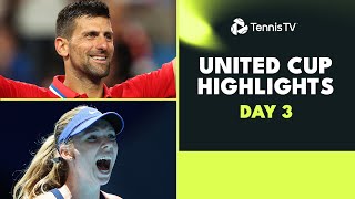 Djokovic vs Zhang; Pegula Plays Boulter, Fritz, Norrie | United Cup 2024 Highlights Day 3