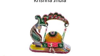 #KrishnaLove Sanskritihandicraft Krishna Jhula Wooden Handmade Handicraft, Bal Gopal Swing Jhula