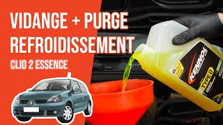 Comment Vidanger et Purger son Circuit de Liquide de Refroidissement Clio 2 1.4 16V 🚗