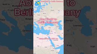 Abu Dhabi to Berlin Germany distance travel 4652 km