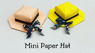 DIY MINI PAPER HAT / Paper Crafts For School / Paper Craft / Easy kids craft ideas / Origami Hat