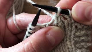 CDD (centered double decrease) also known as S2kp - knitting tutorial