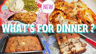 WHAT'S FOR DINNER | NEW MEALS | LONGHORN PARMESAN CRUSTED CHICKEN  | BAKED RAVIOLI | APPLE PIE BREAD