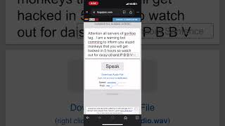 Gorilla tag warning bot sound for trolling #gt
