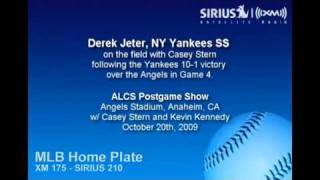 Derek Jeter after Game 4 of ALCS w/ Casey Stern of Sirius XM Radio.