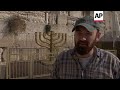 menorah placed at western wall ahead of hanukkah