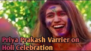 Priya Prakash Varrier & Roshan Abdul Rahoof Celebrate Holi With Oru Adaar Love Team   | Krikasi