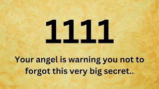 🕊️1111 Your angel is warning you not to forget this very big secret.. Open this now !!