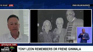 Former DA leader Tony Leon remembers Dr Frene Ginwala South Africa's first National Assembly speaker