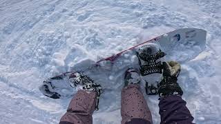 Kirkwood ski resort - The Wall (Chair 10)- fail at drop in then into some nice tree runs