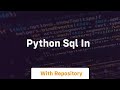 python sql in