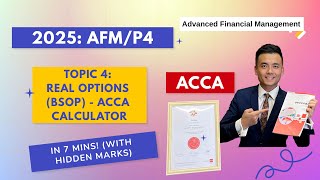 ACCA AFM BSOP (Black Scholes Option Pricing Model) in 2025 exam