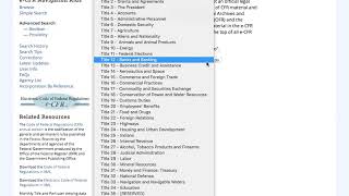Access the eCFR via GovInfo.gov
